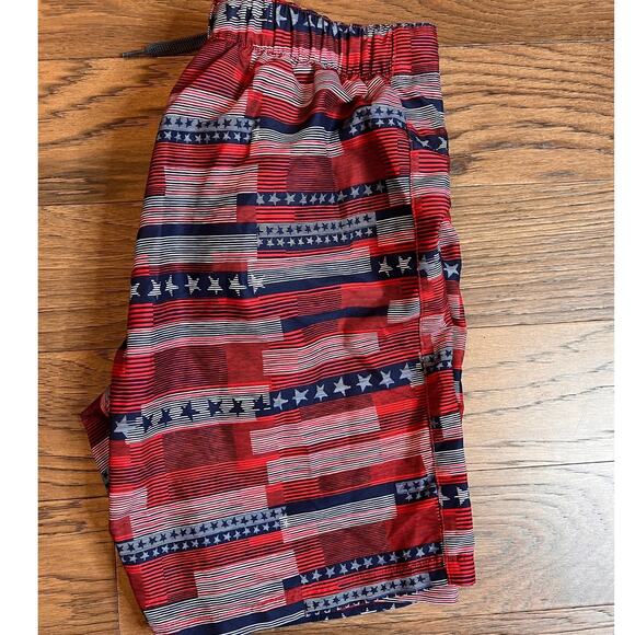 Speedo Swim Trunks Medium American Flag USA Patriotic Swimsuit Shorts - Picture 7 of 8